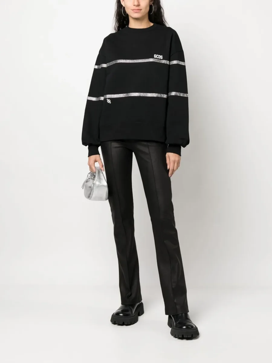crystal-embellished striped sweatshirt 5