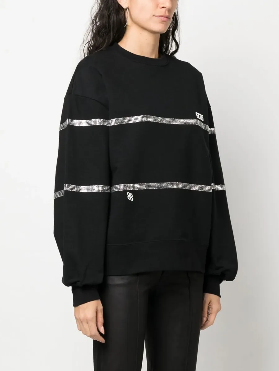 crystal-embellished striped sweatshirt 7