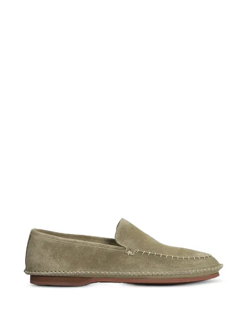 slip-on suede loafers