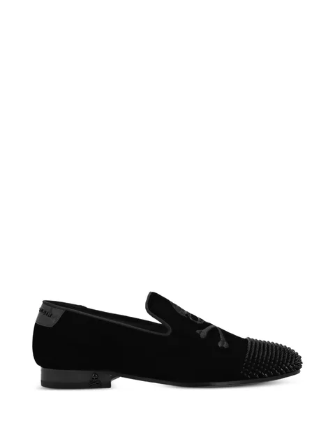 skull-motif loafers