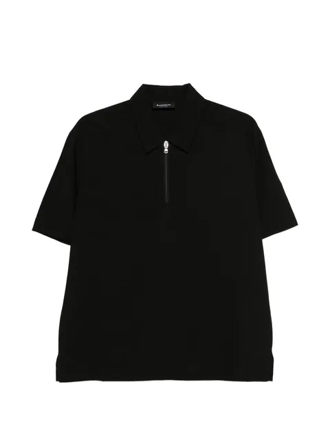 zip short-sleeve polo