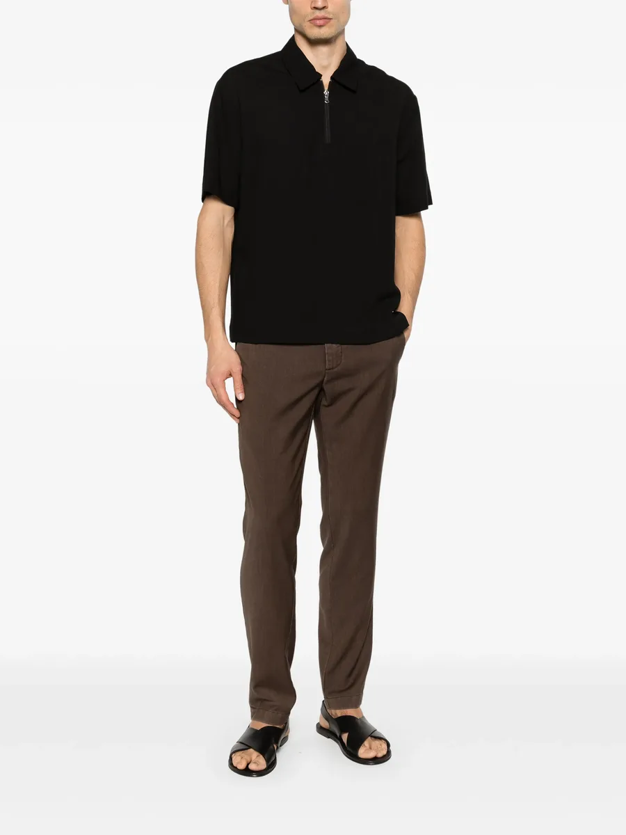 zip short-sleeve polo 4