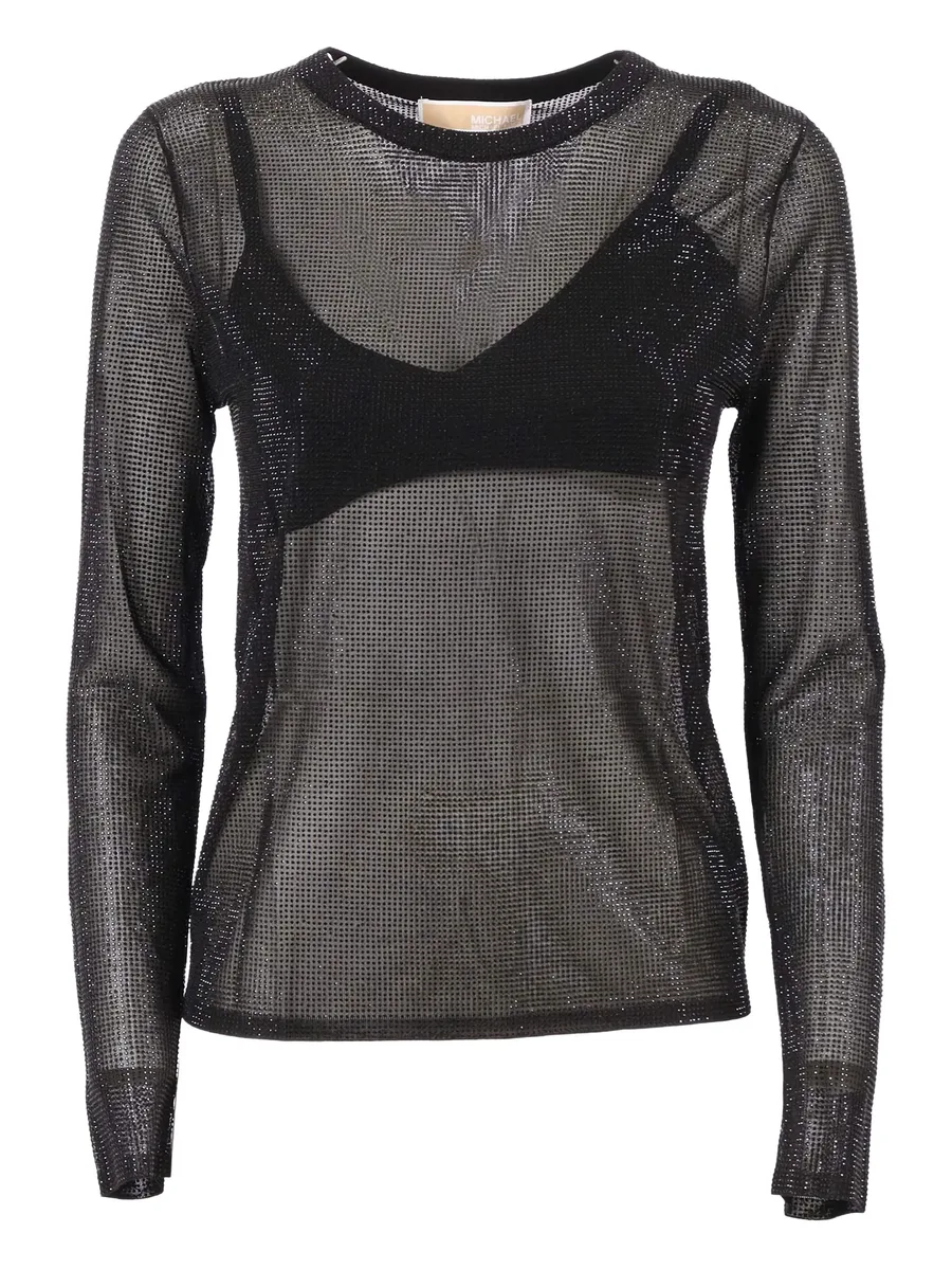 декорированный топ с длинными рукавами 2