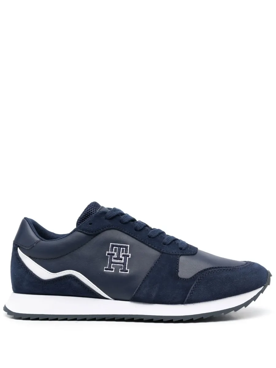 embroidered TH monogram low-top sneakers 2