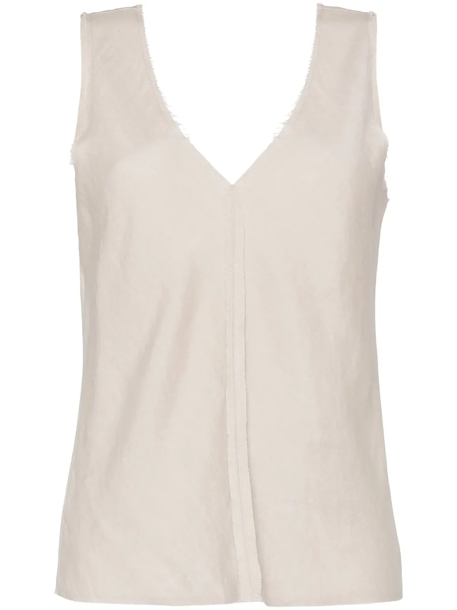 V-neck seam-detailing top 2