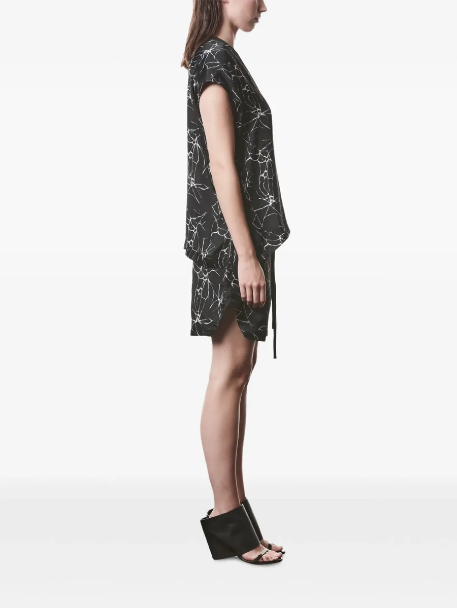 V-neck marble-print blouse 5
