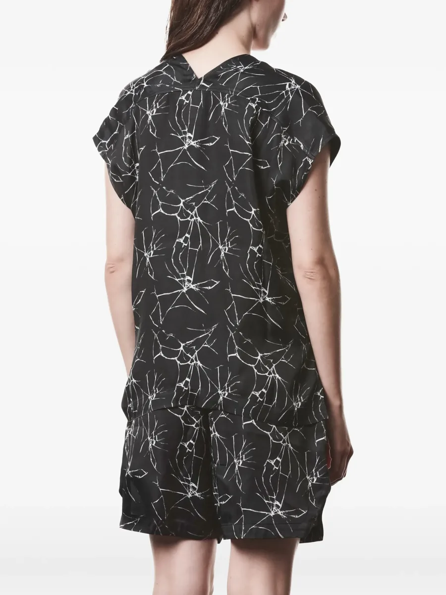 V-neck marble-print blouse 7