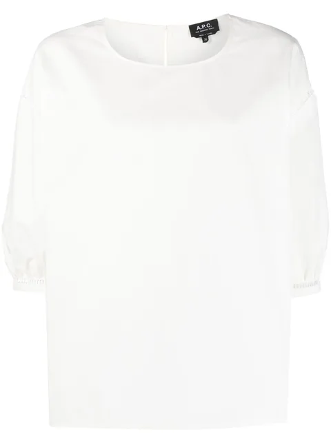 Georgia openwork cotton blouse