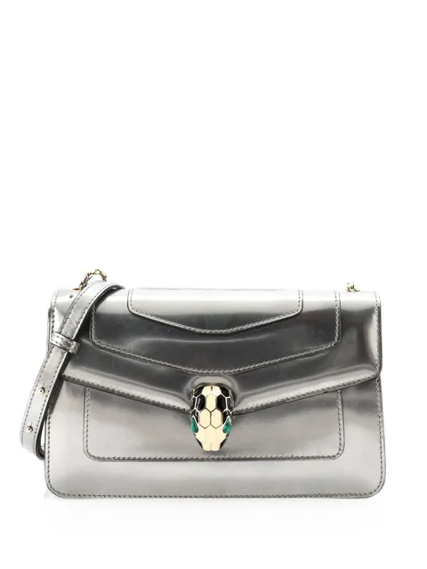 маленькая сумка на плечо Serpenti Forever Square Metallic