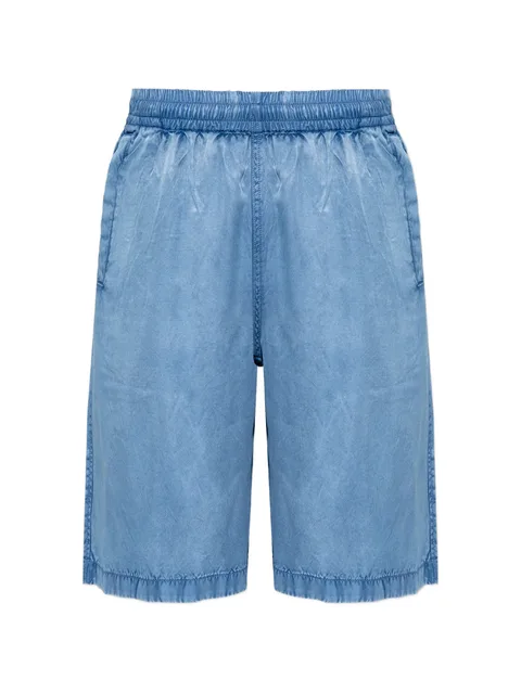 elasticated-waistband shorts
