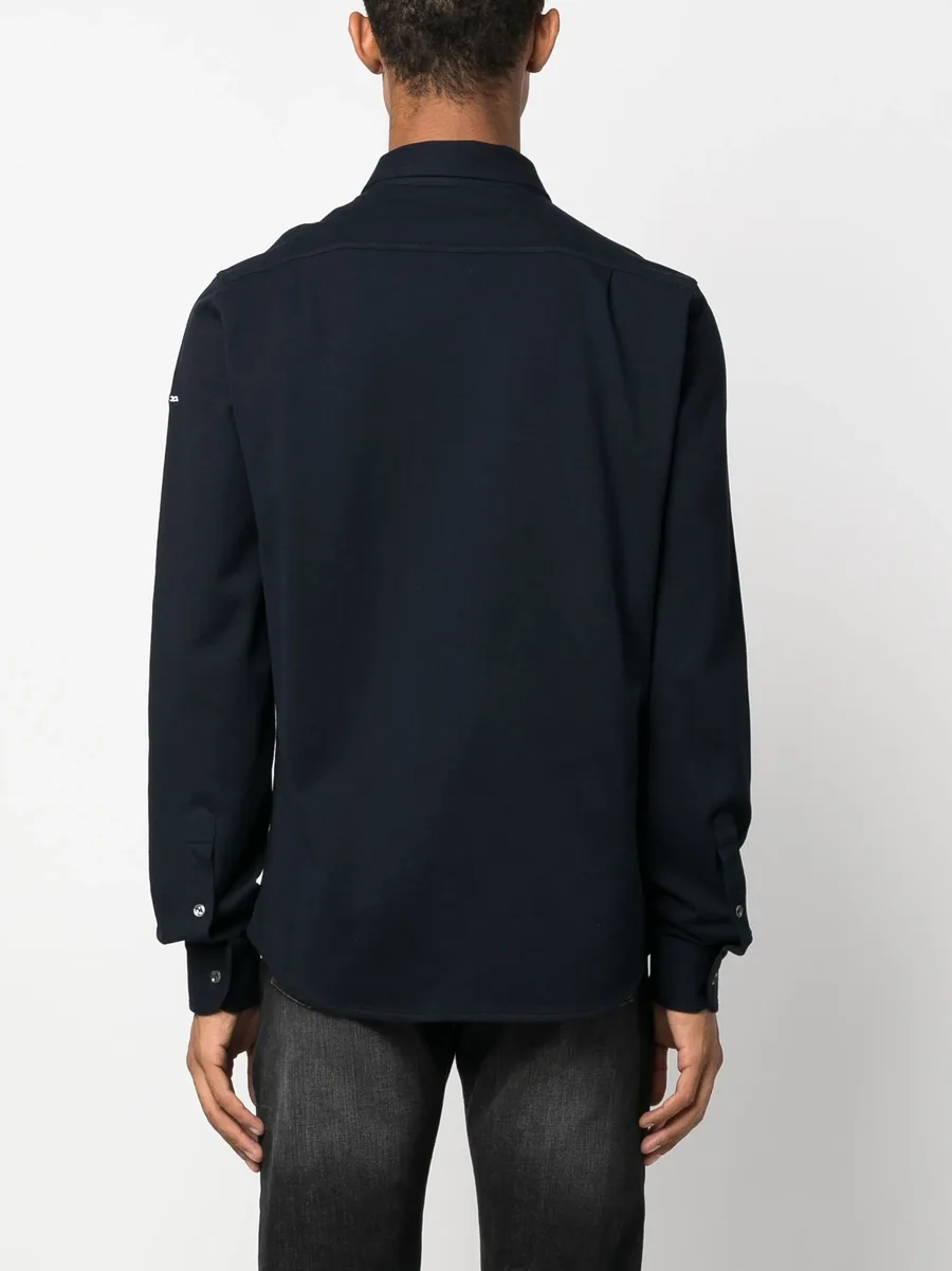 logo-embroidered stretch-cotton shirt 7