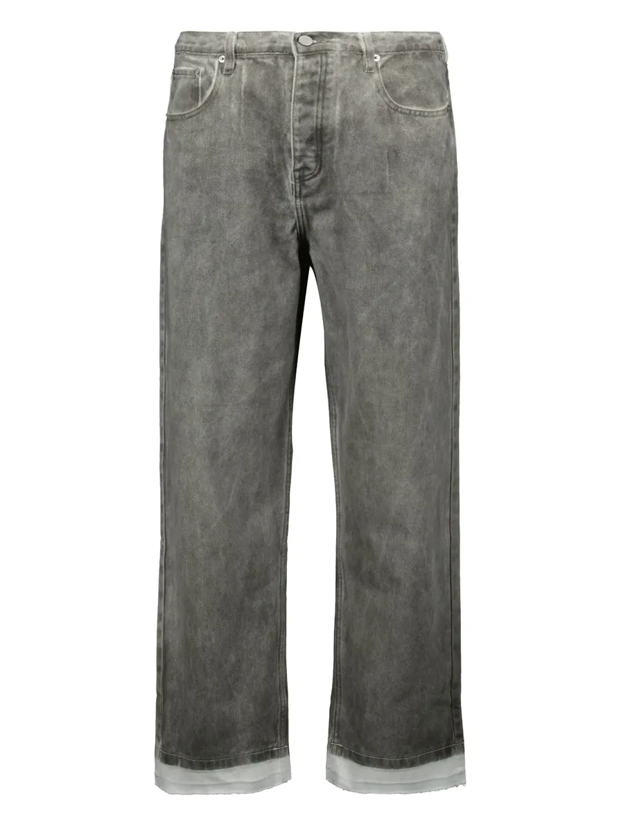 cotton-blend straight jeans 2