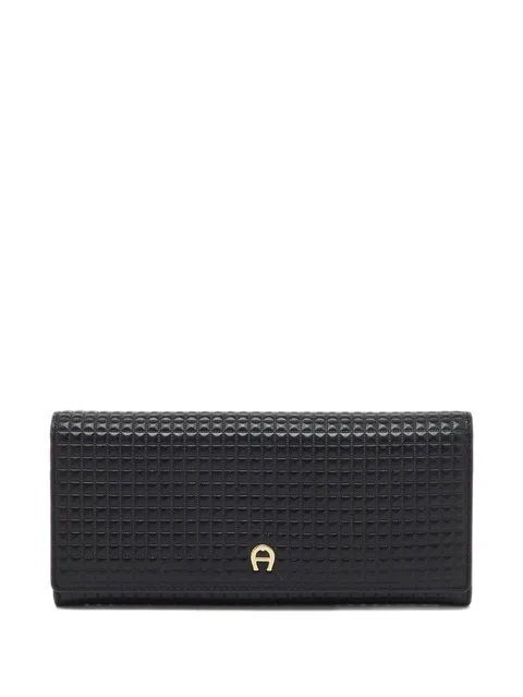 leather flap continental wallet