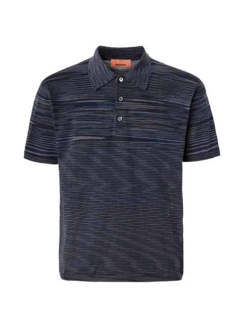 striped-pattern polo shirt