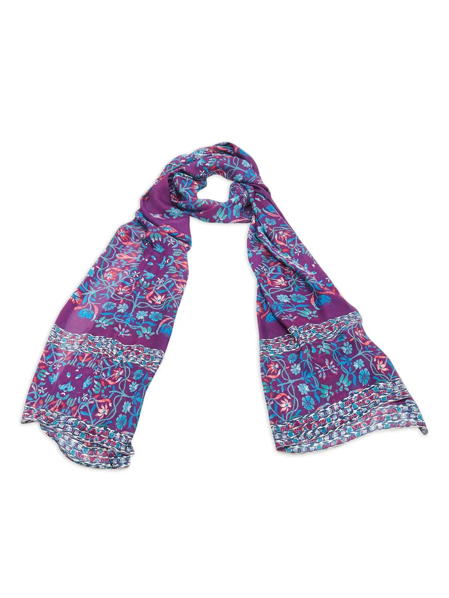 floral-pattern scarf 1