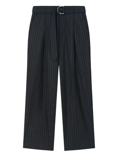 Colten belt pinstripe trousers