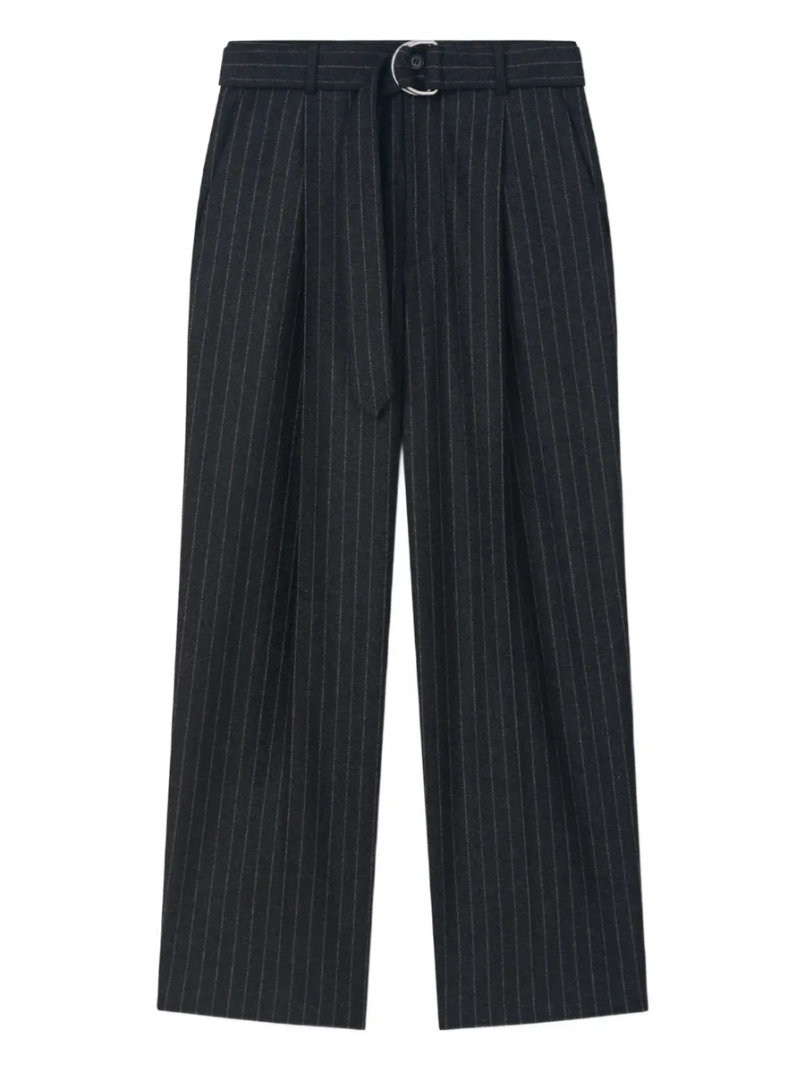 Colten belt pinstripe trousers 2