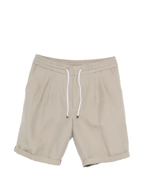 drawstring pleated shorts