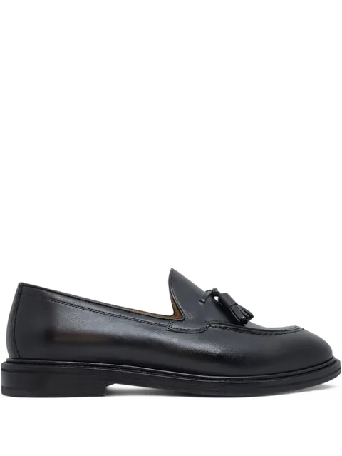 tassel leather loafers