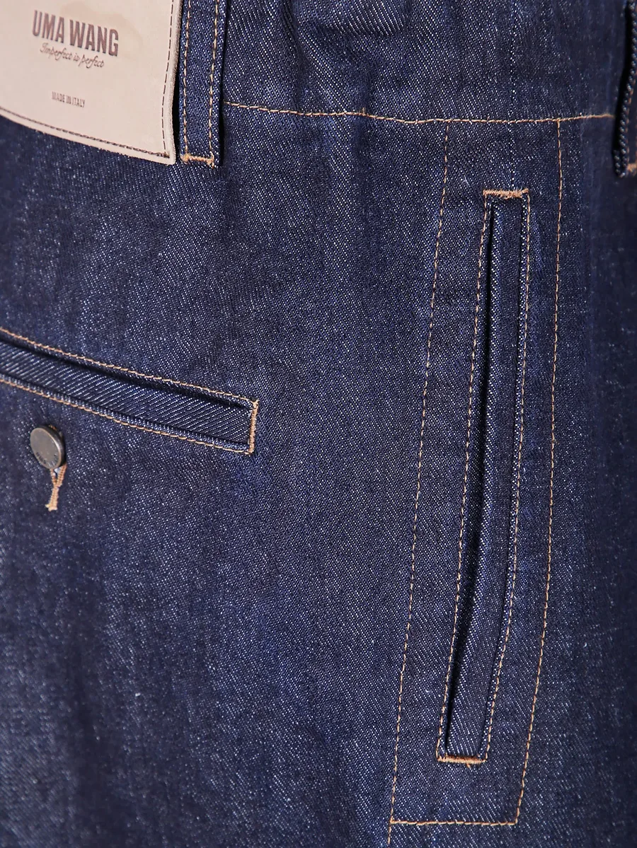 drawstring pocketed straight-leg jeans 6