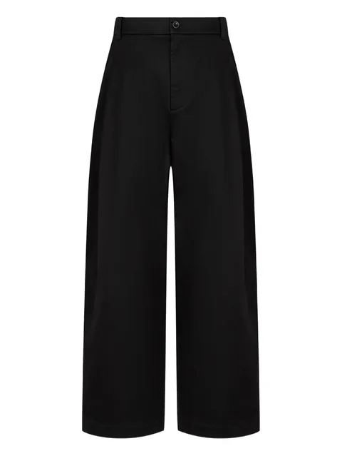 pleated belt-loops trousers