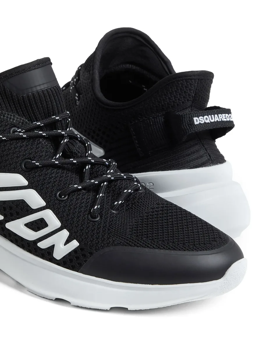 Icon embossed-logo sneakers 7