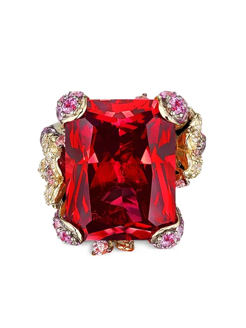 позолоченное кольцо Ruby Cinderella с камнями