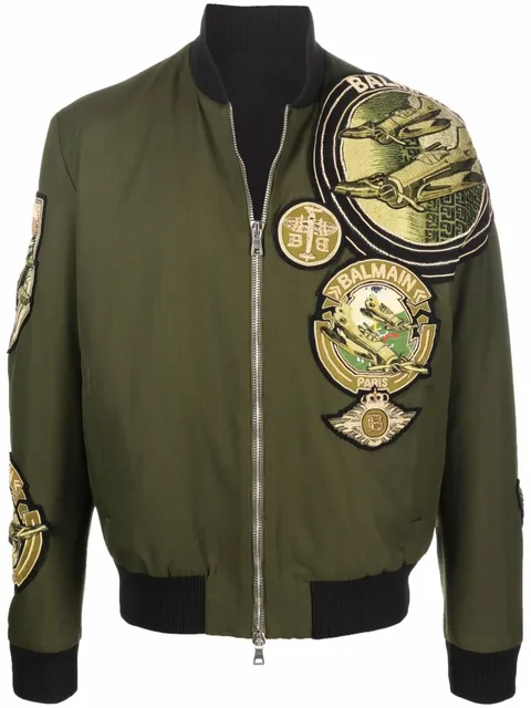 multi-badge pilot jacket