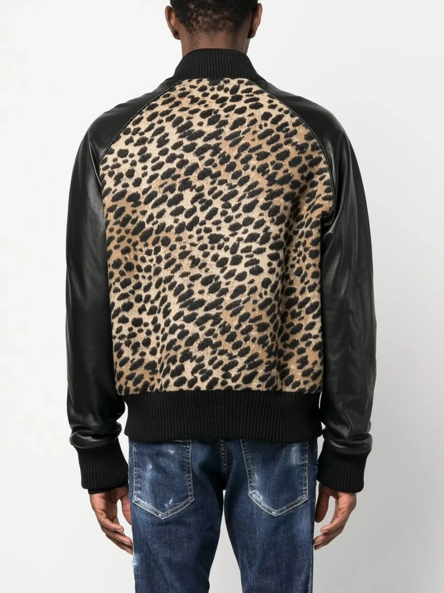 leopard-print bomber jacket 11