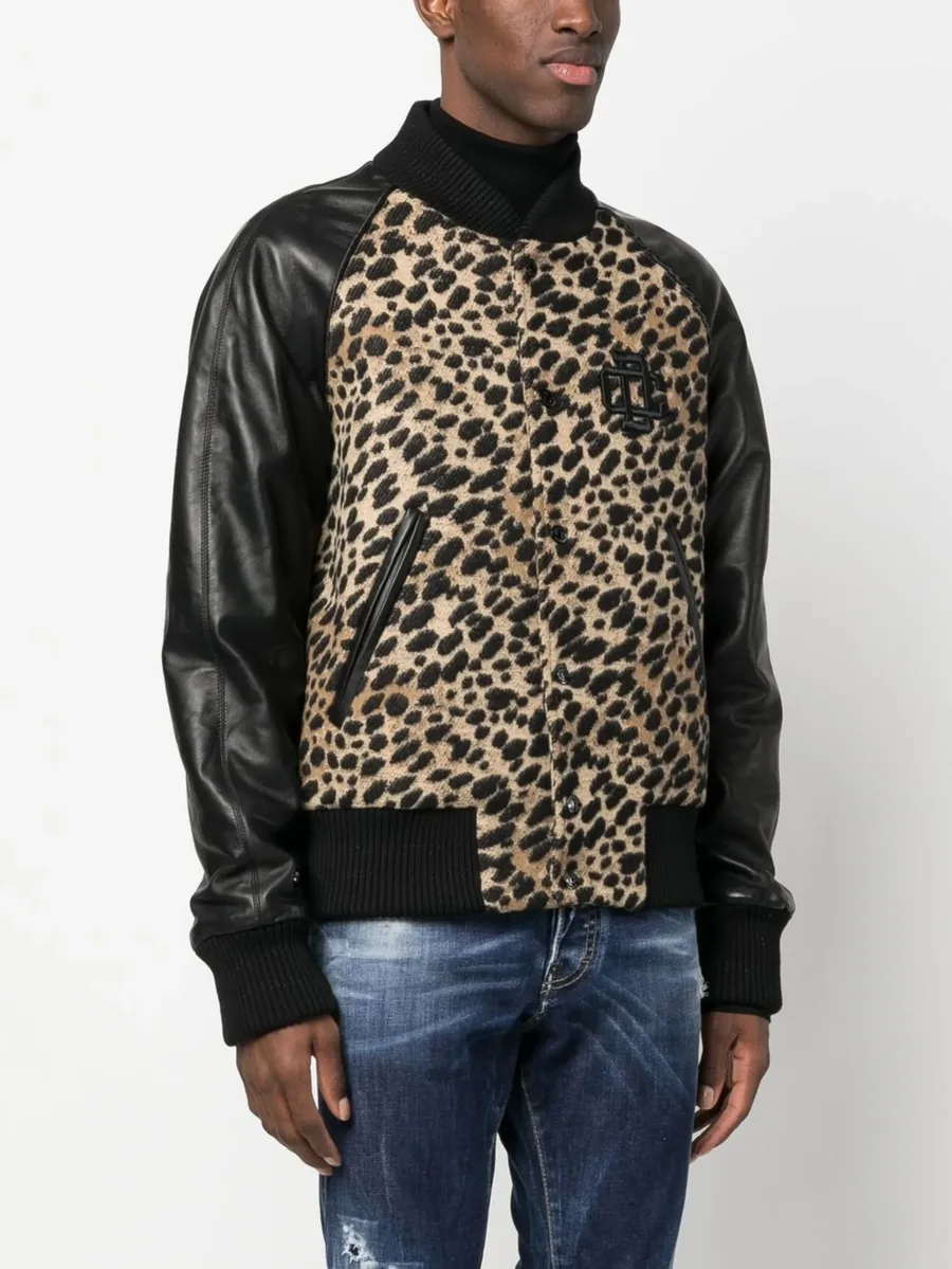 leopard-print bomber jacket 9