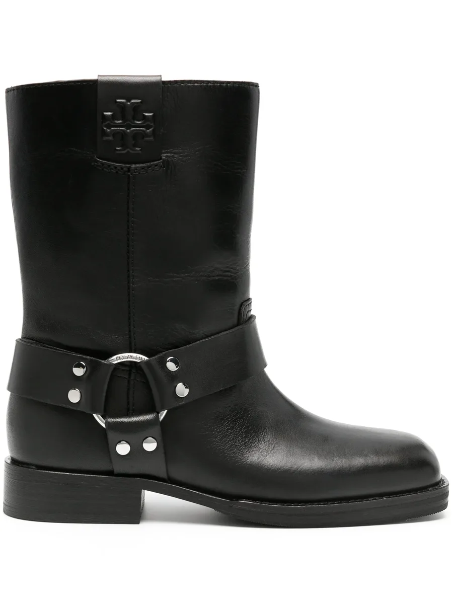 Double T leather ankle boots 1