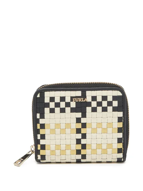 woven zip-around wallet