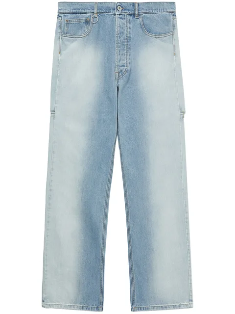 cut-out straight-leg jeans