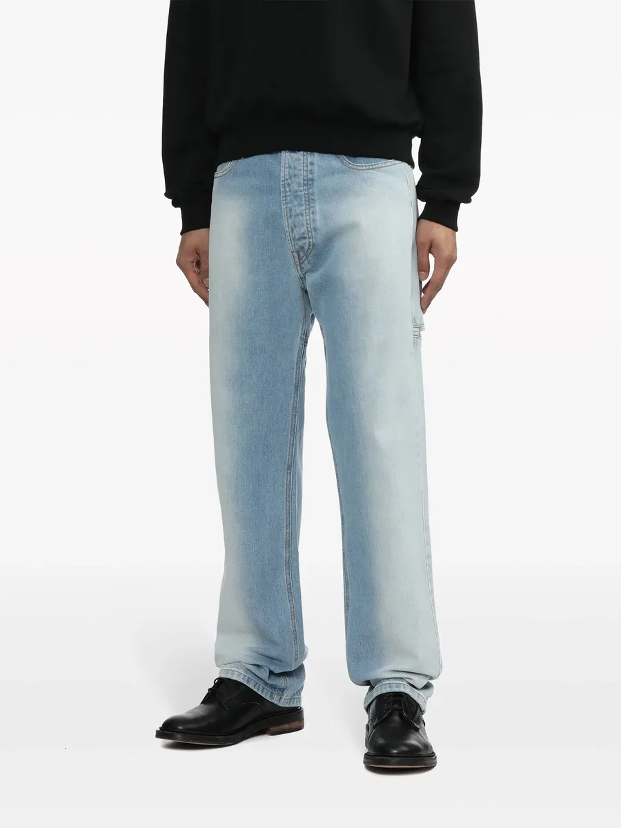 cut-out straight-leg jeans 5