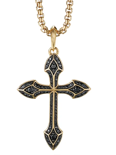 амулет Gothic Cross из желтого золота (36.5 мм)