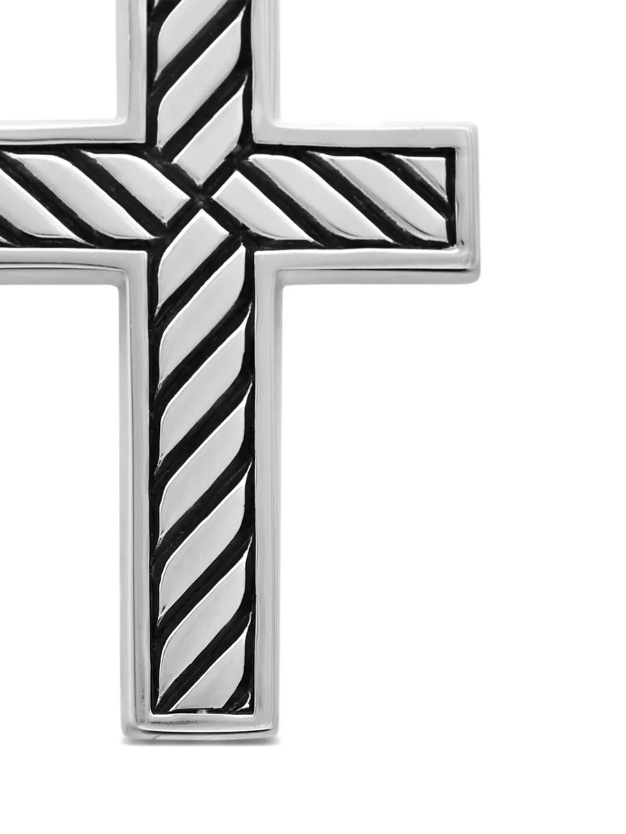 серебряная подвеска Exotic Stone Cross с ониксом (26 мм) 7