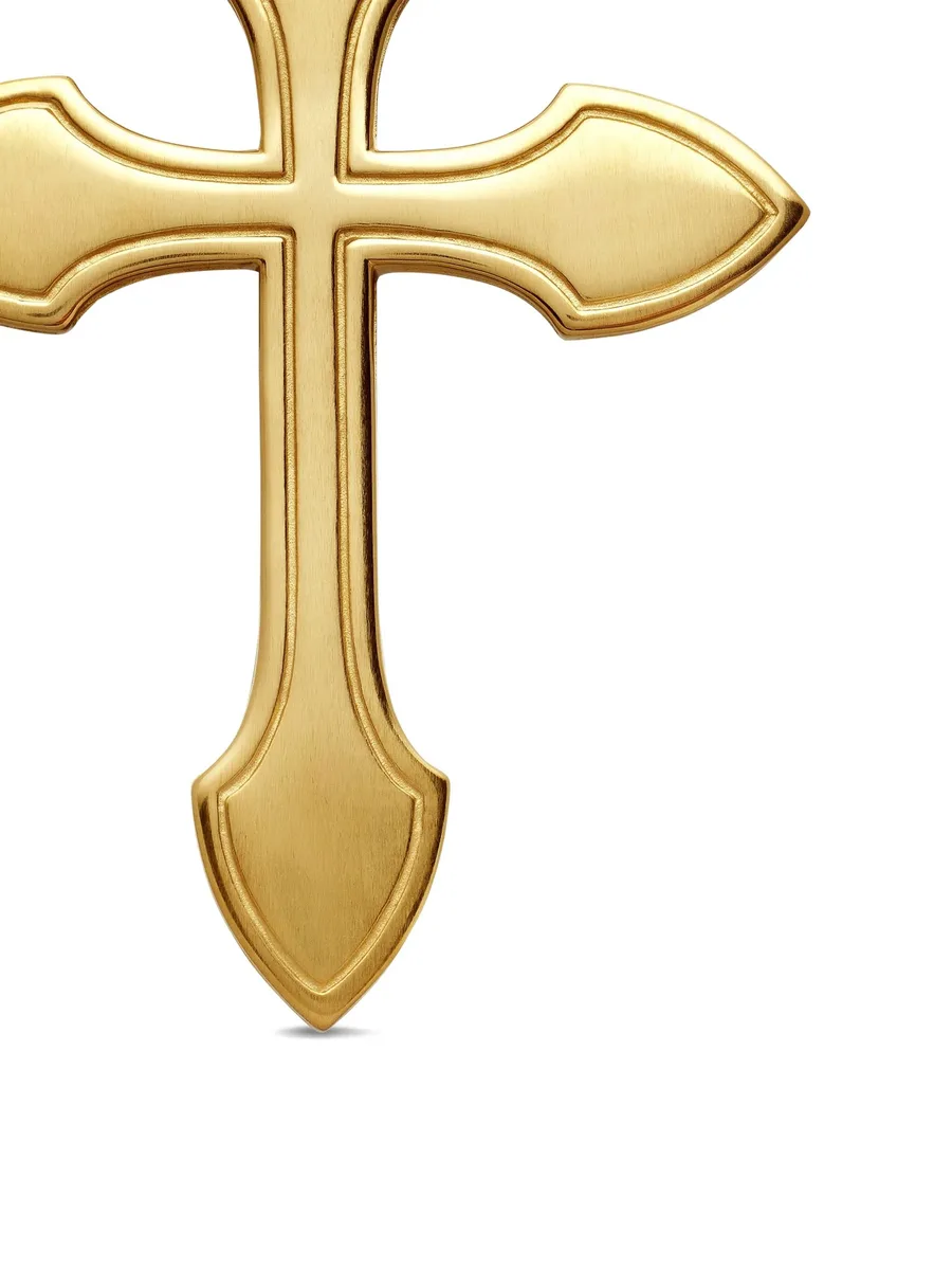 амулет Gothic Cross из желтого золота с бриллиантами 7