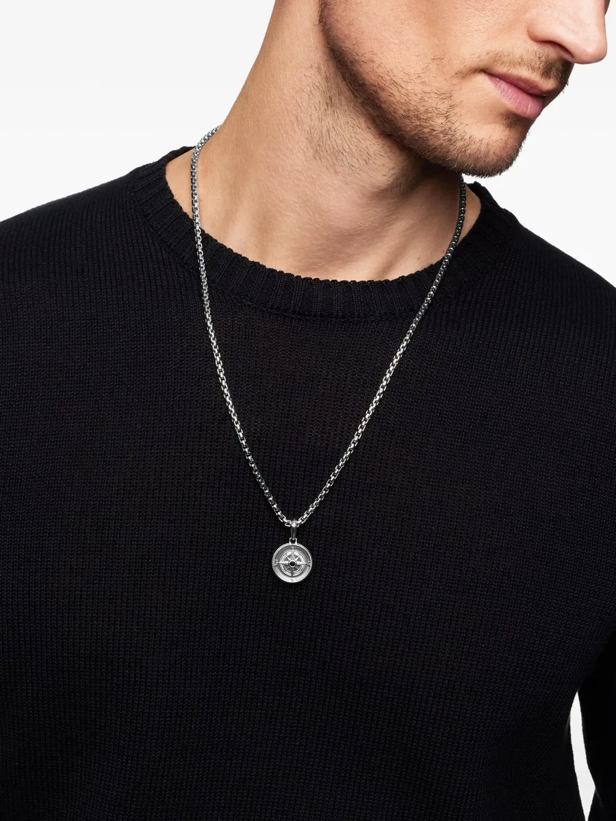 серебряная подвеска Maritime Compass с бриллиантами (29.5 мм) 3