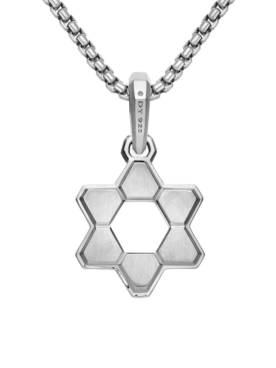 серебряная подвеска Deco Star of David (24 мм) 4