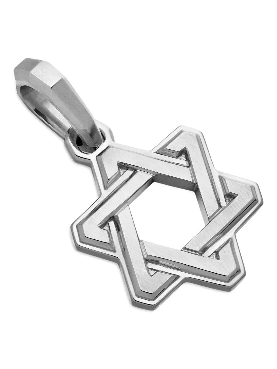 серебряная подвеска Deco Star of David (24 мм) 5