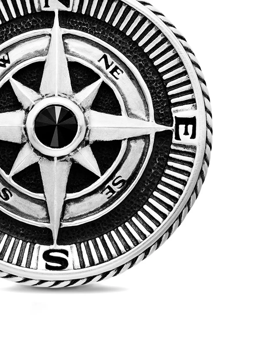 серебряная подвеска Maritime Compass с бриллиантами (29.5 мм) 6
