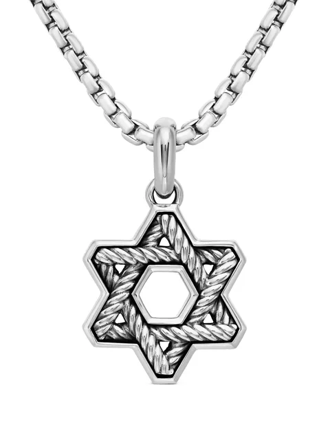 серебряная подвеска Cable Star of David (19 мм)