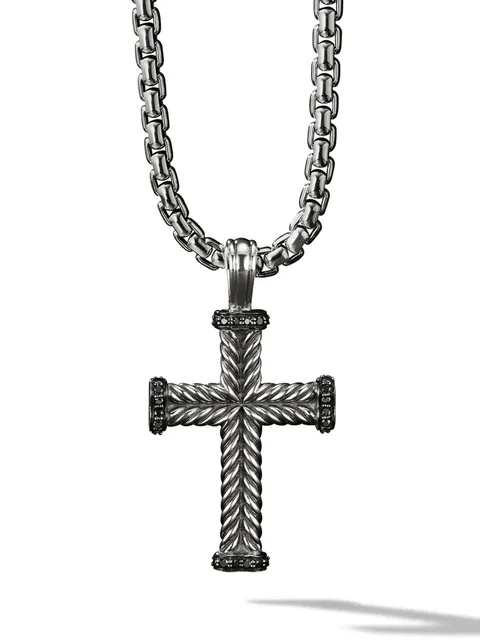 серебряная подвеска Chevron Cross (33.5 мм)