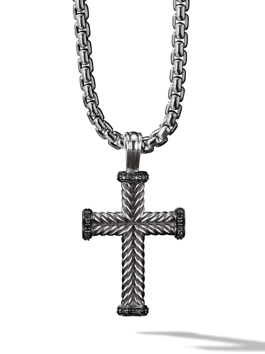 серебряная подвеска Chevron Cross (33.5 мм) 1