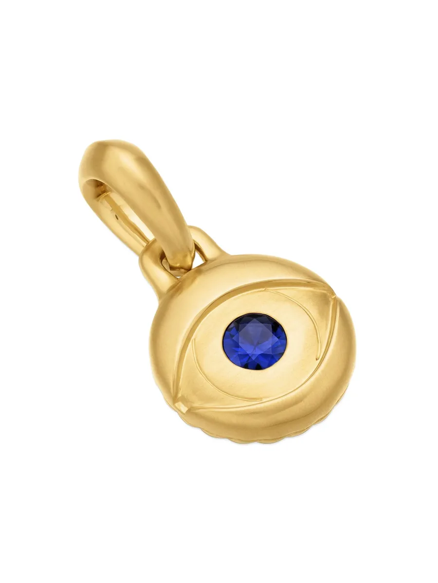 подвеска Evil Eye из желтого золота с сапфирами (14.5 мм) 6