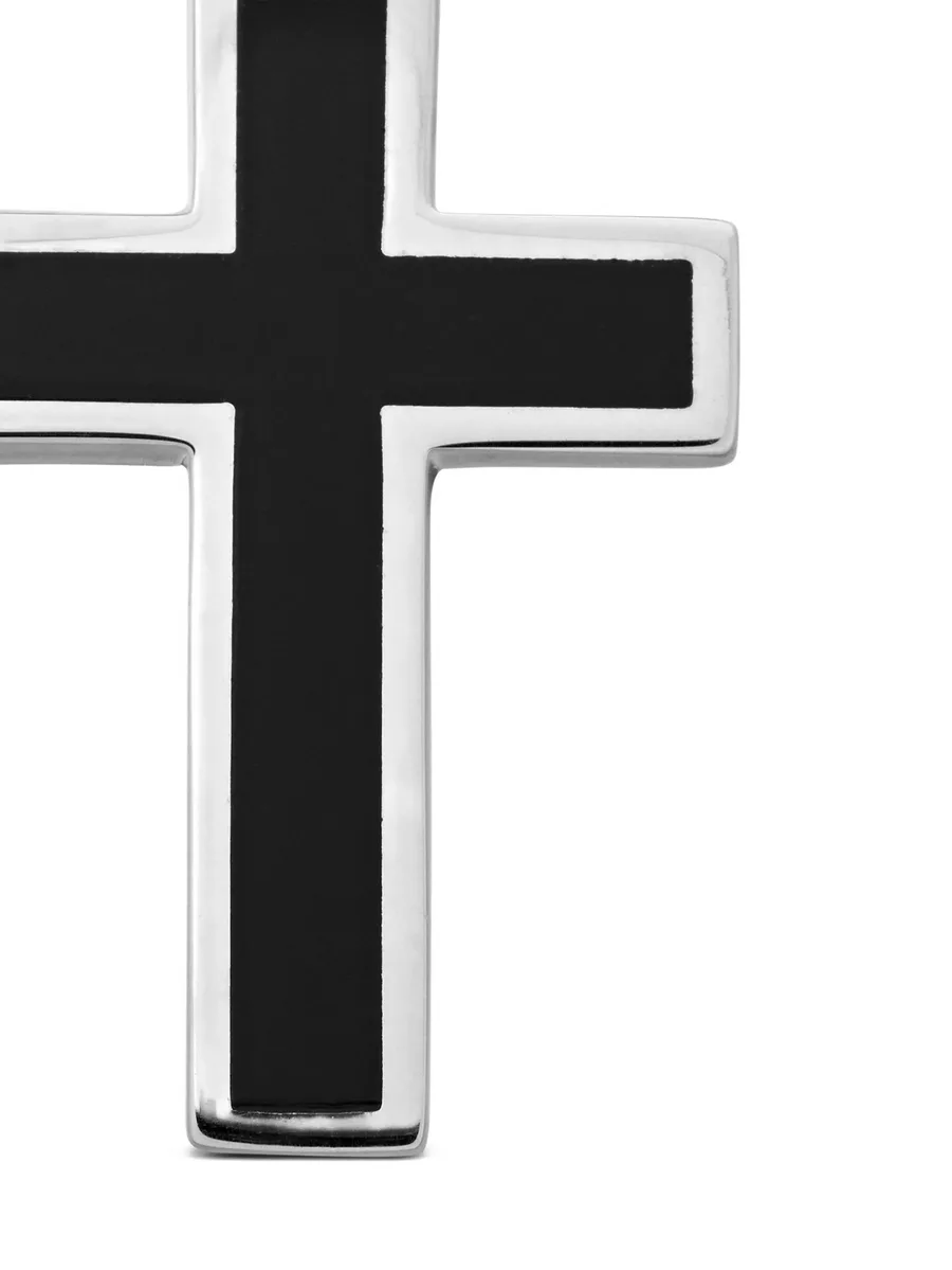 серебряная подвеска Exotic Stone Cross с ониксом (26 мм) 6