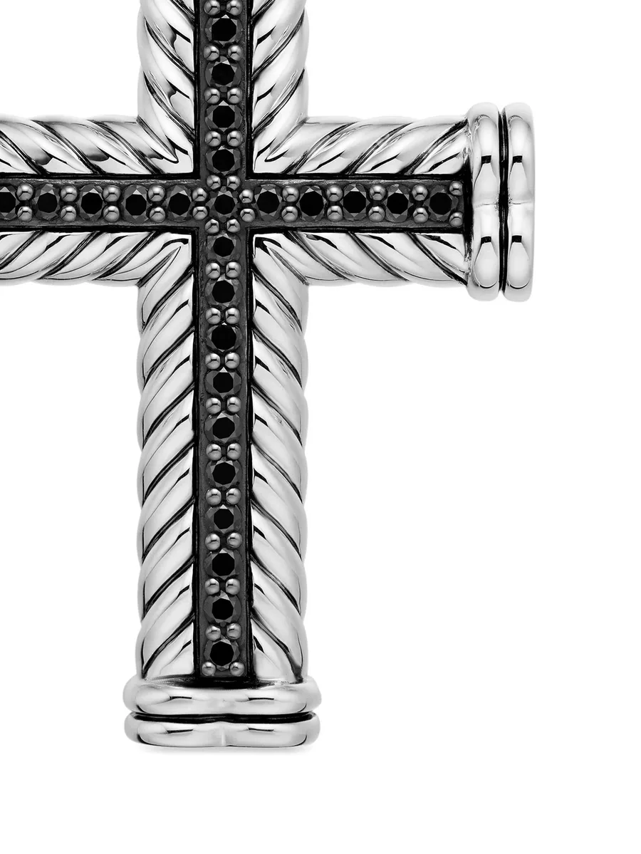 серебряная подвеска Chevron Cross с бриллиантами (41.7 мм) 6