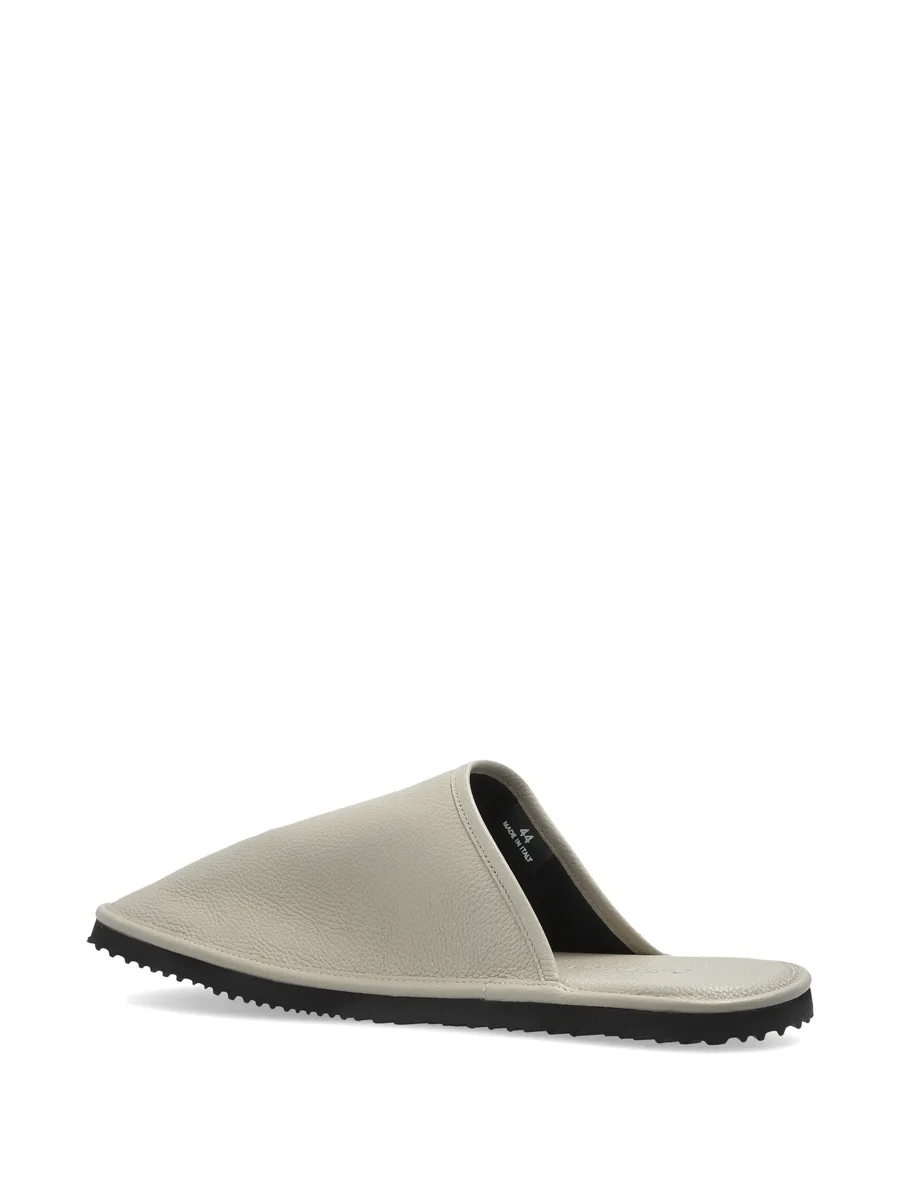 logo print leather slippers 6