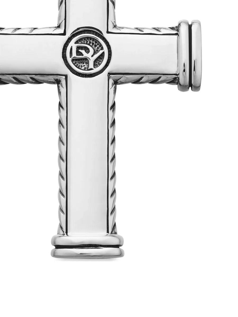 серебряная подвеска Chevron Cross (33.5 мм) 7