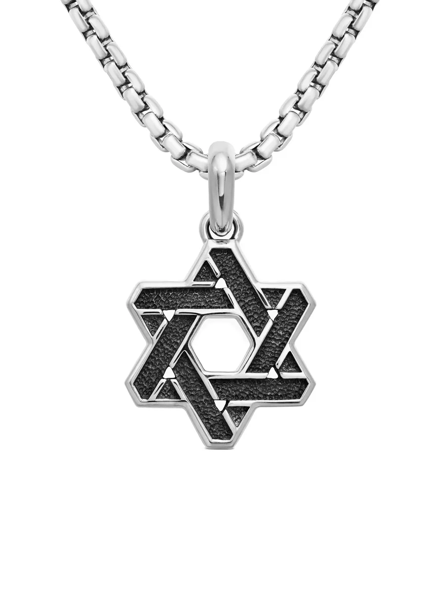 серебряная подвеска Cable Star of David (19 мм) 3